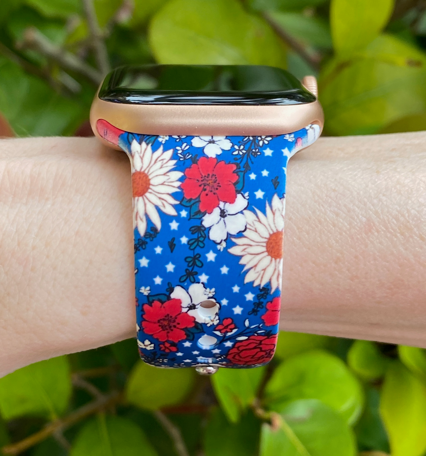 4th of July Floral Apple Watch Band