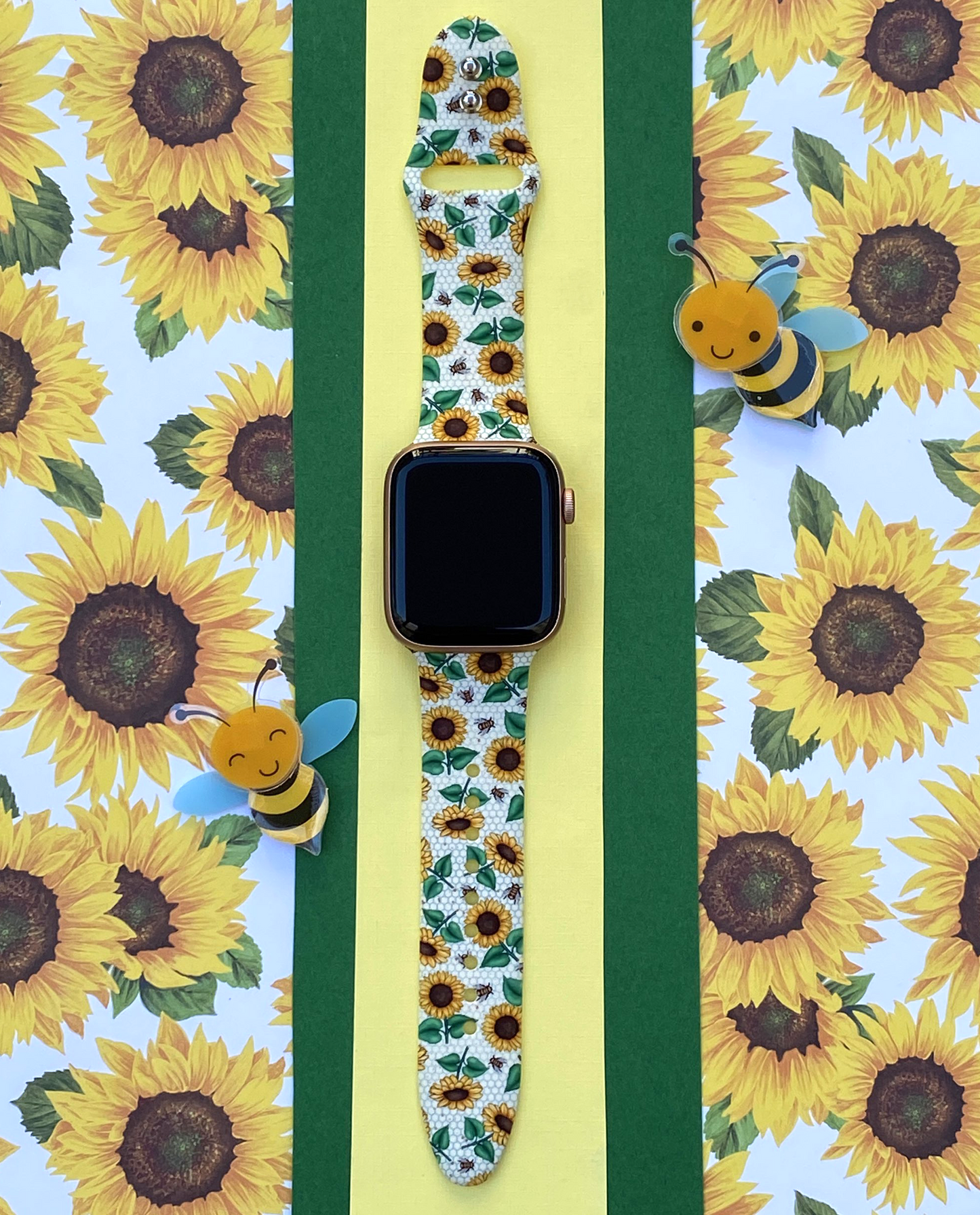 Sunflower Bees Apple Watch Band