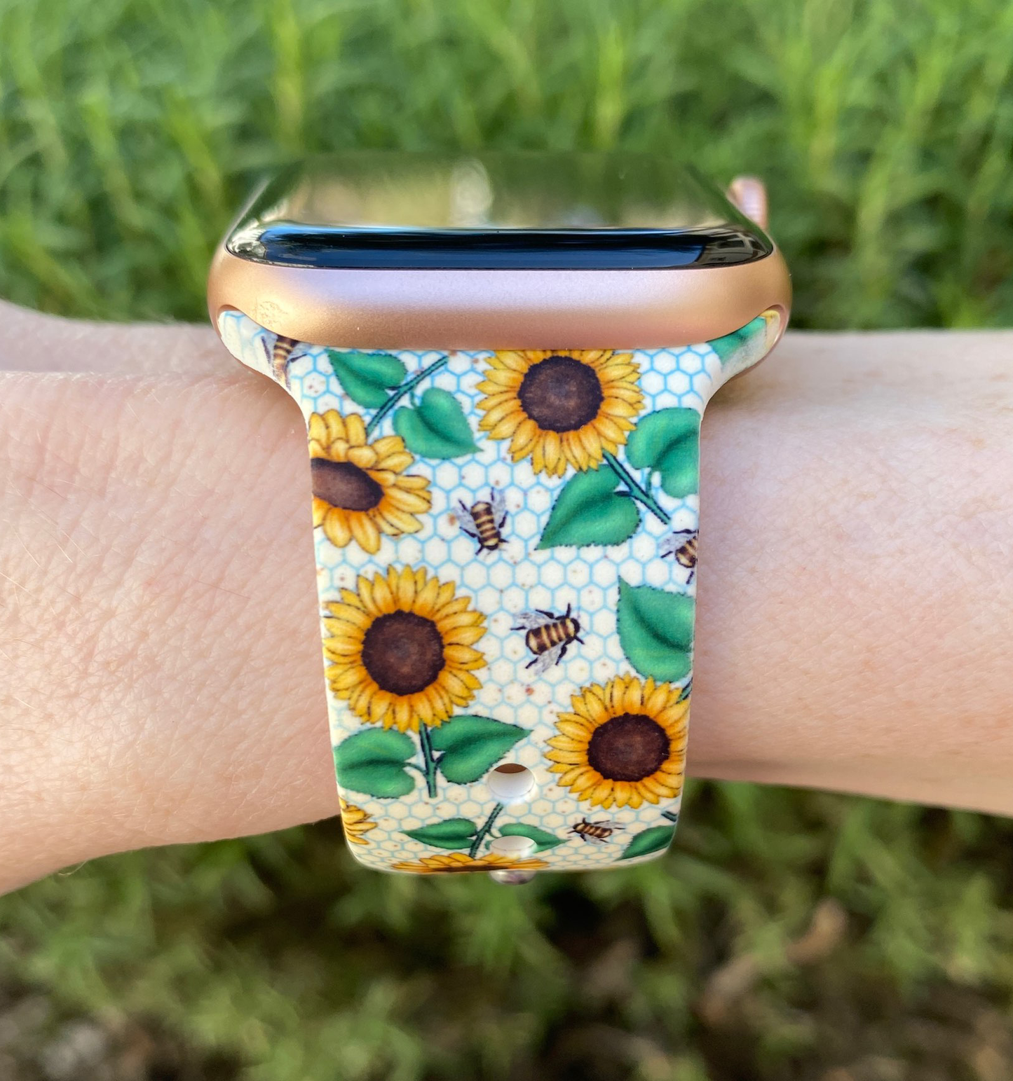 Sunflower Bees Apple Watch Band