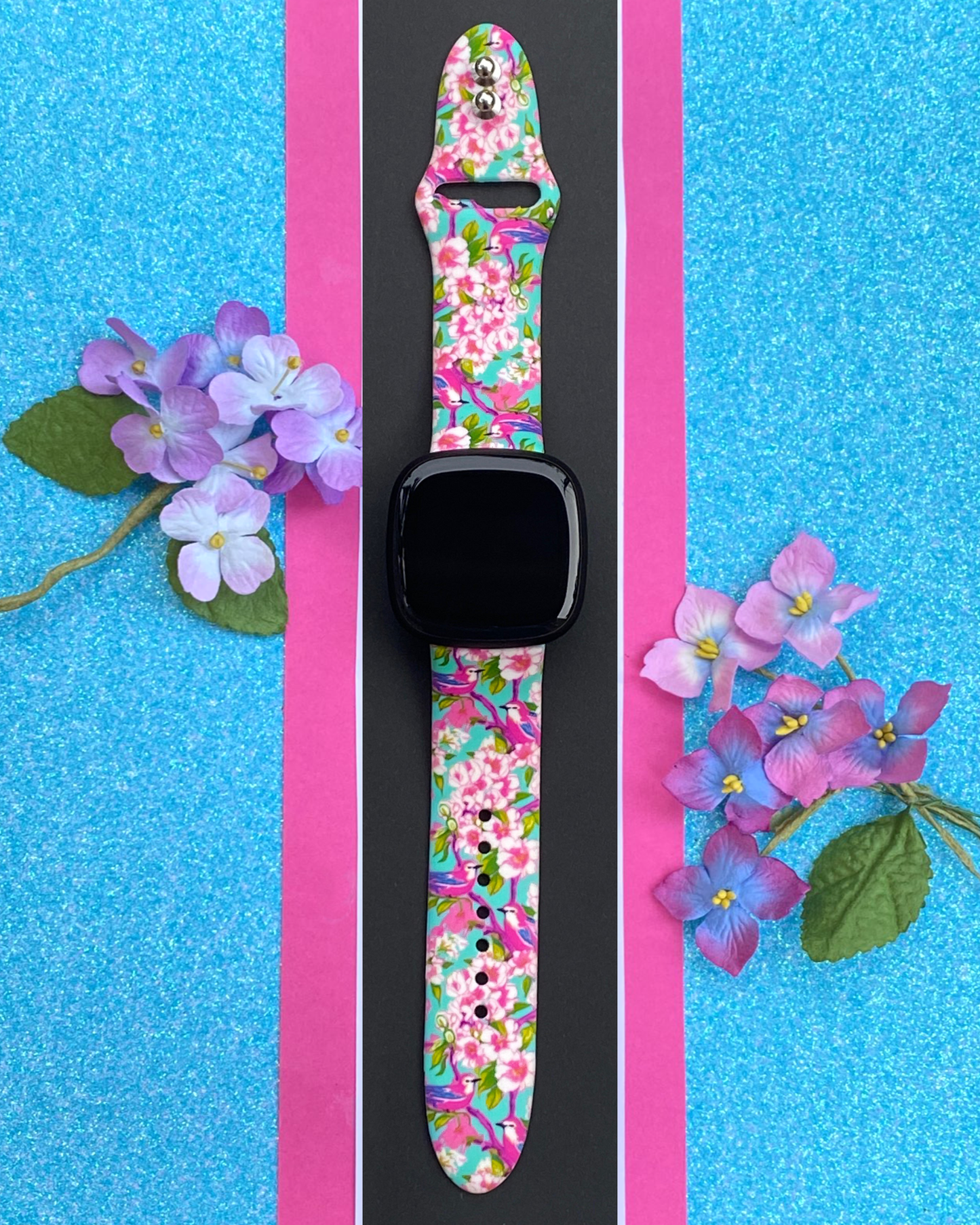 Birds and Blossoms Fitbit Versa 3/Versa 4/Sense/Sense 2 Watch Band