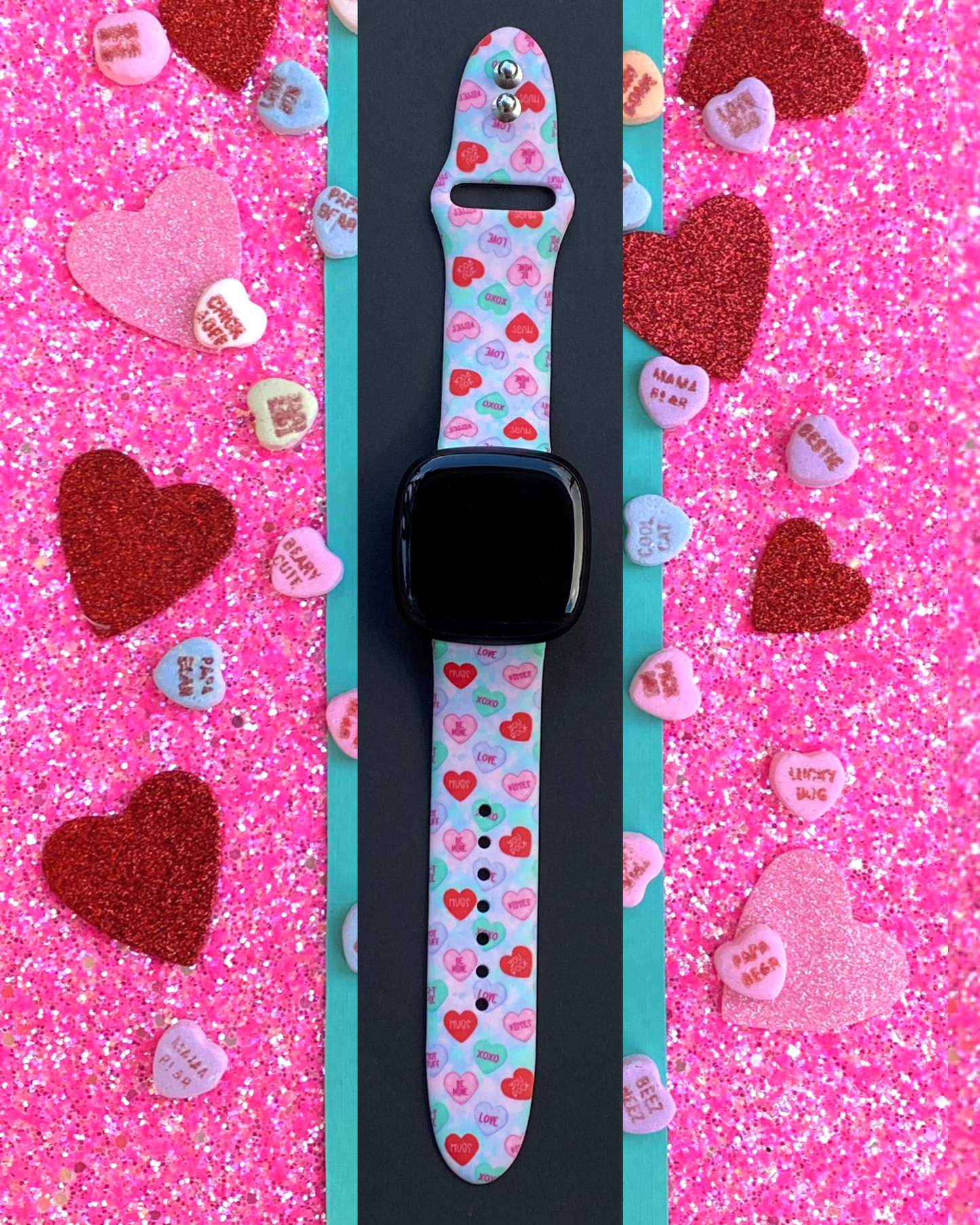 Candy Hearts Fitbit Versa 1/2 Watch Band