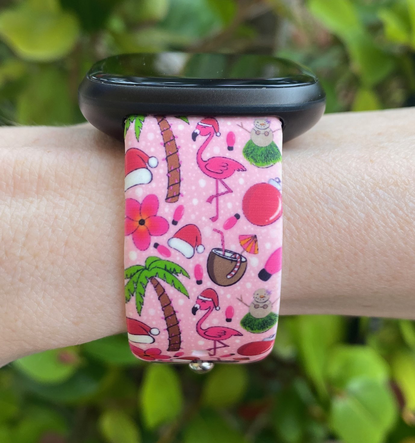 Christmas Flamingo Fitbit Versa 3/Versa 4/Sense/Sense 2 Watch Band