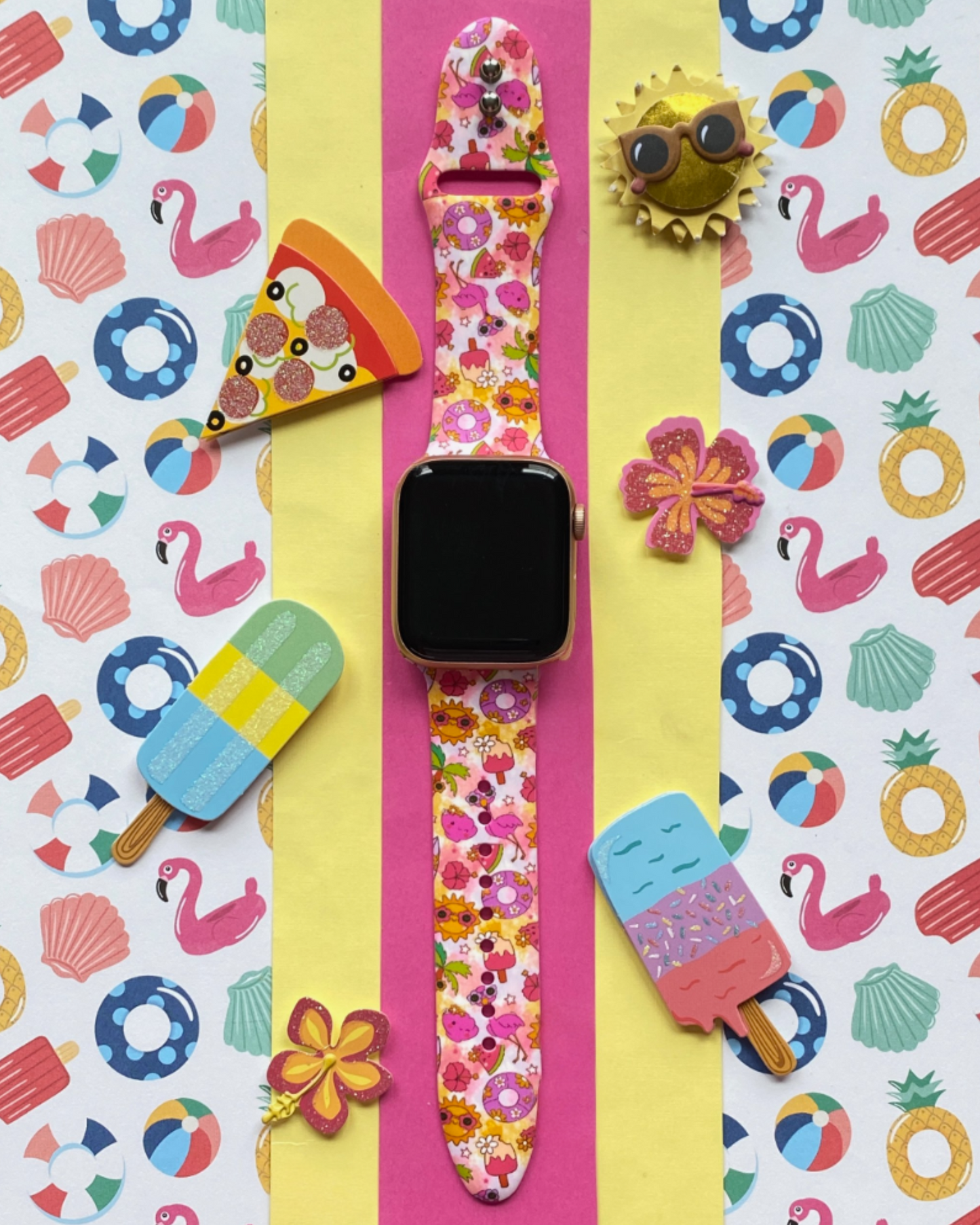 Summer Flamingo Apple Watch Band