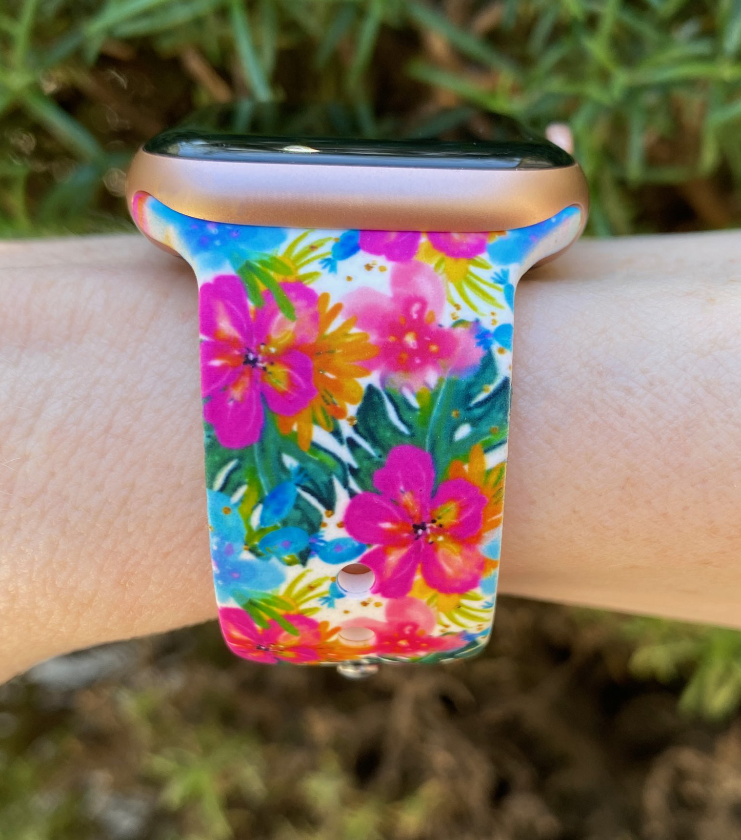 Hibiscus Apple Watch Band