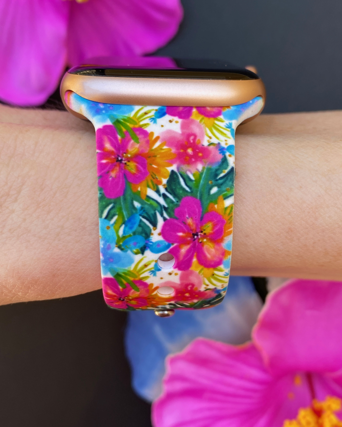Hibiscus Apple Watch Band