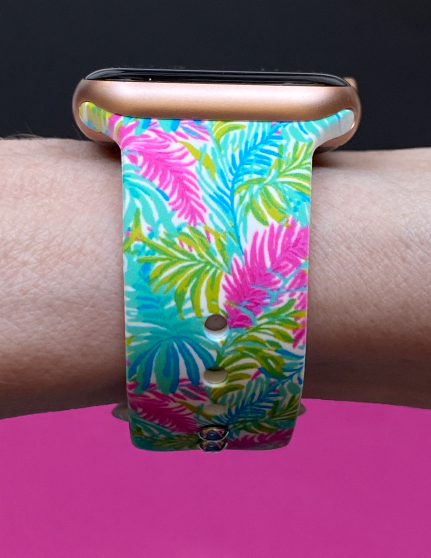 Neon Palm Fronds Apple Watch Band