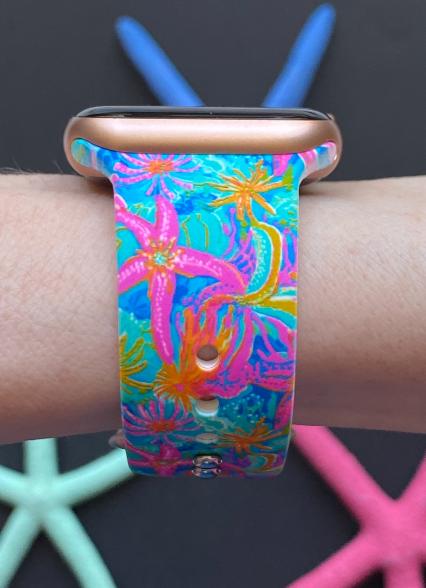 Neon Starfish Apple Watch Band