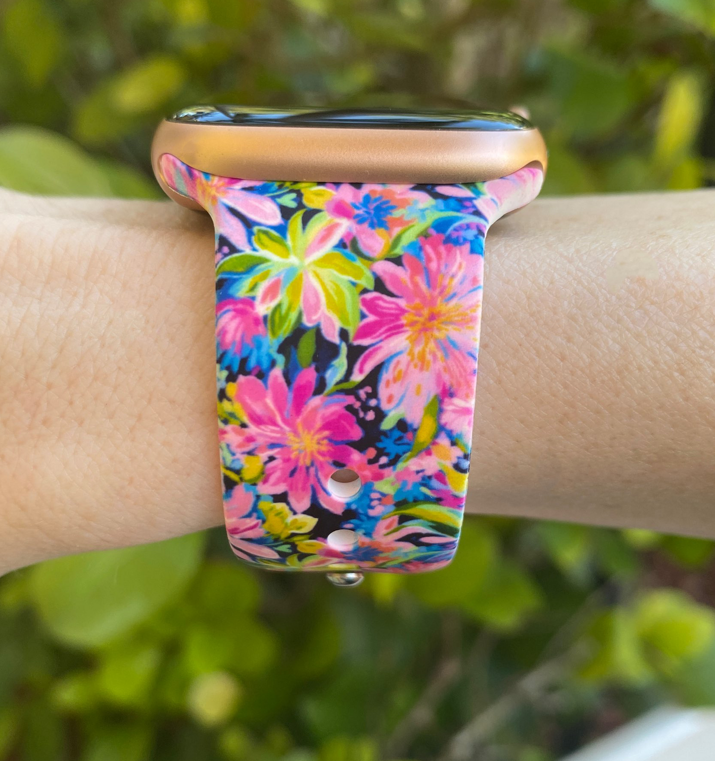 Pink Floral Apple Watch Band