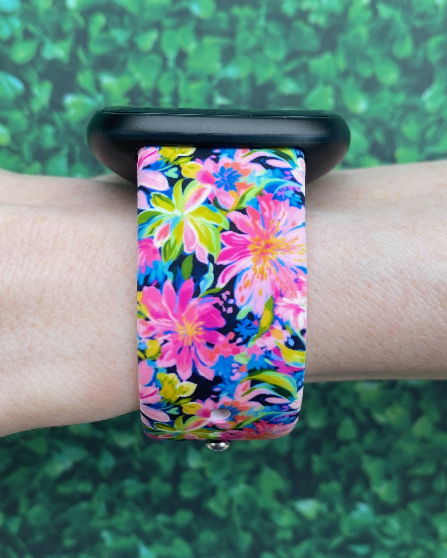 Pink Floral Fitbit Versa 3/Versa 4/Sense/Sense 2 Watch Band