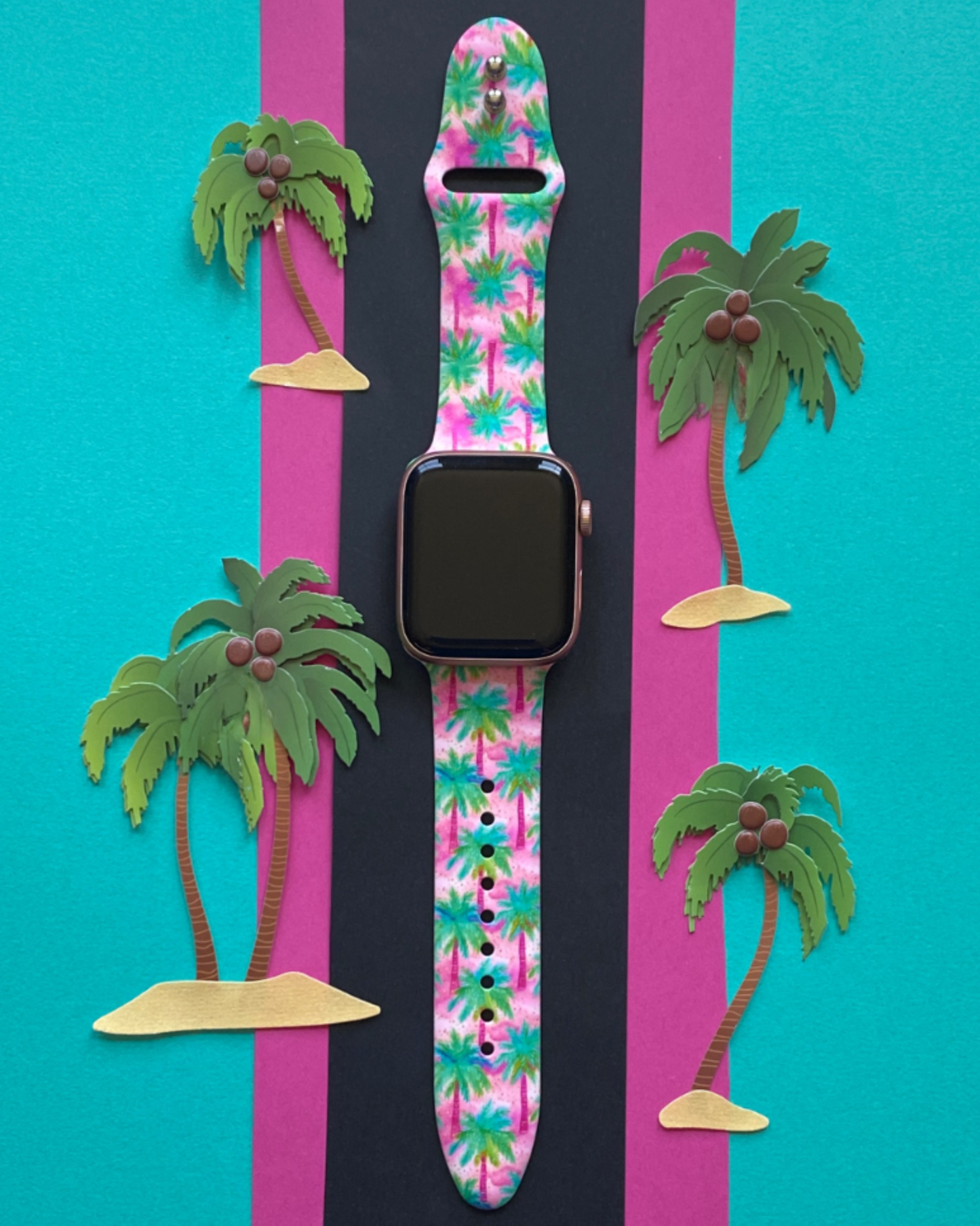 Pink Palms Apple Watch Band