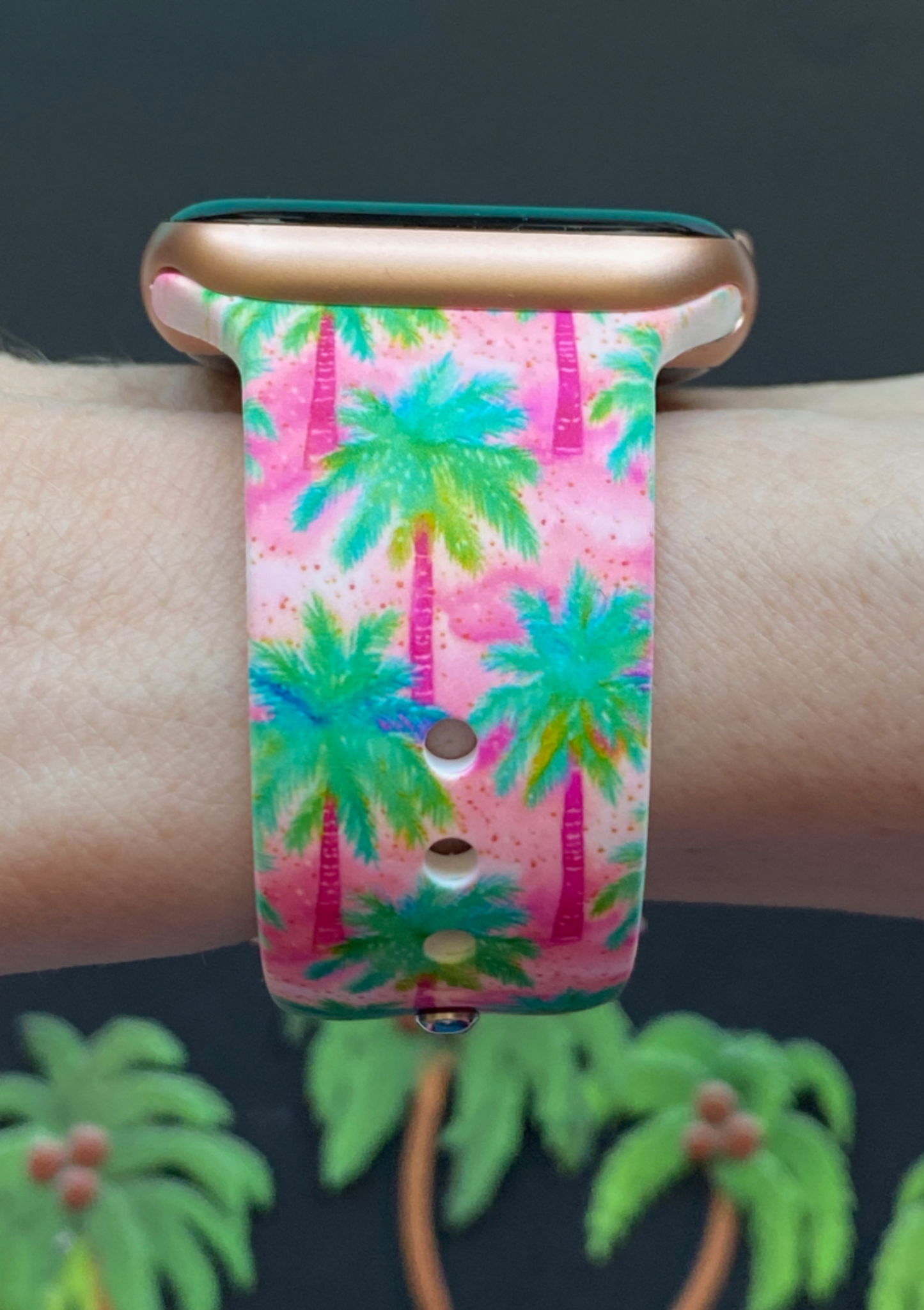 Pink Palms Apple Watch Band