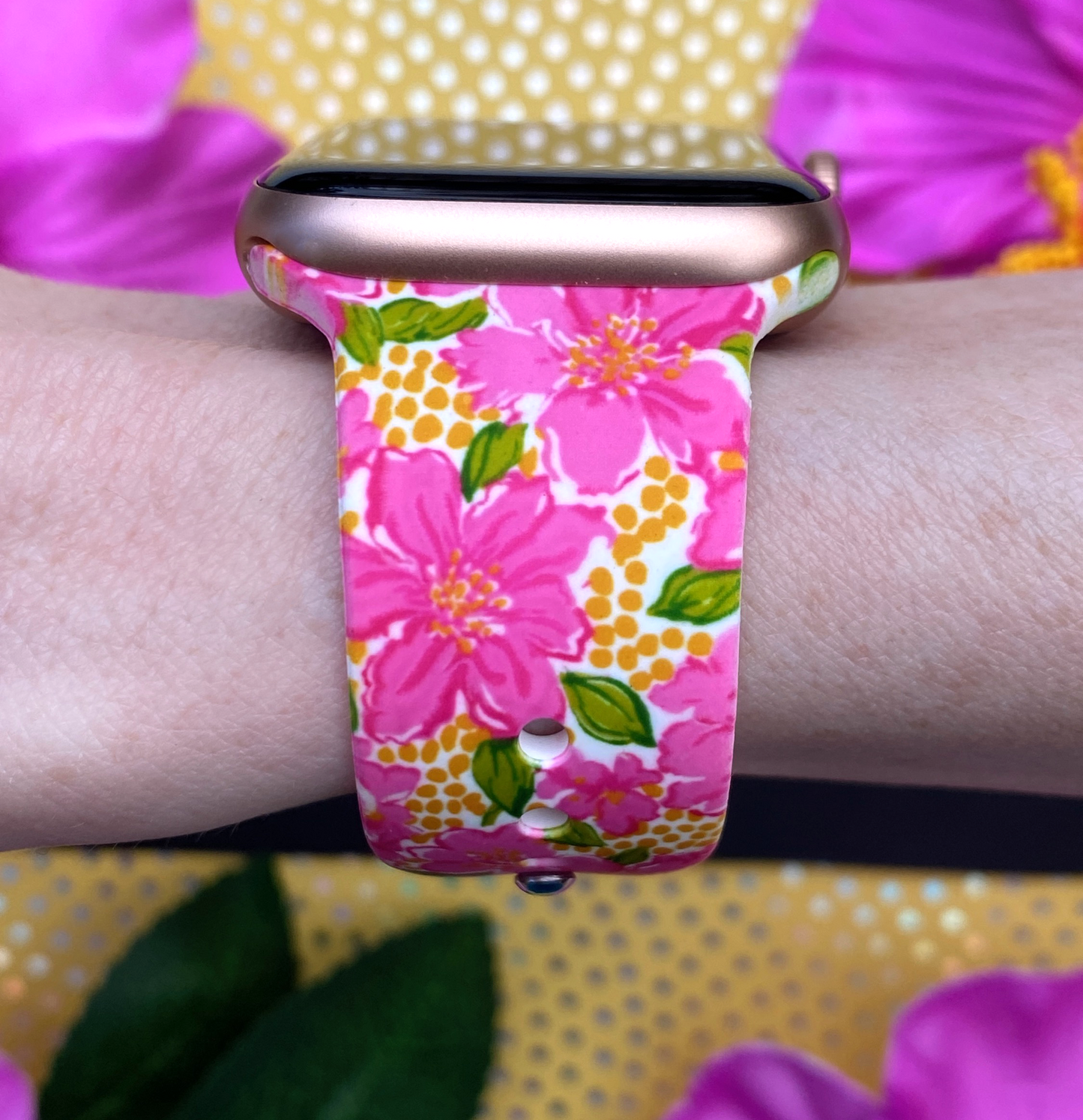 Pink Blooms Apple Watch Band