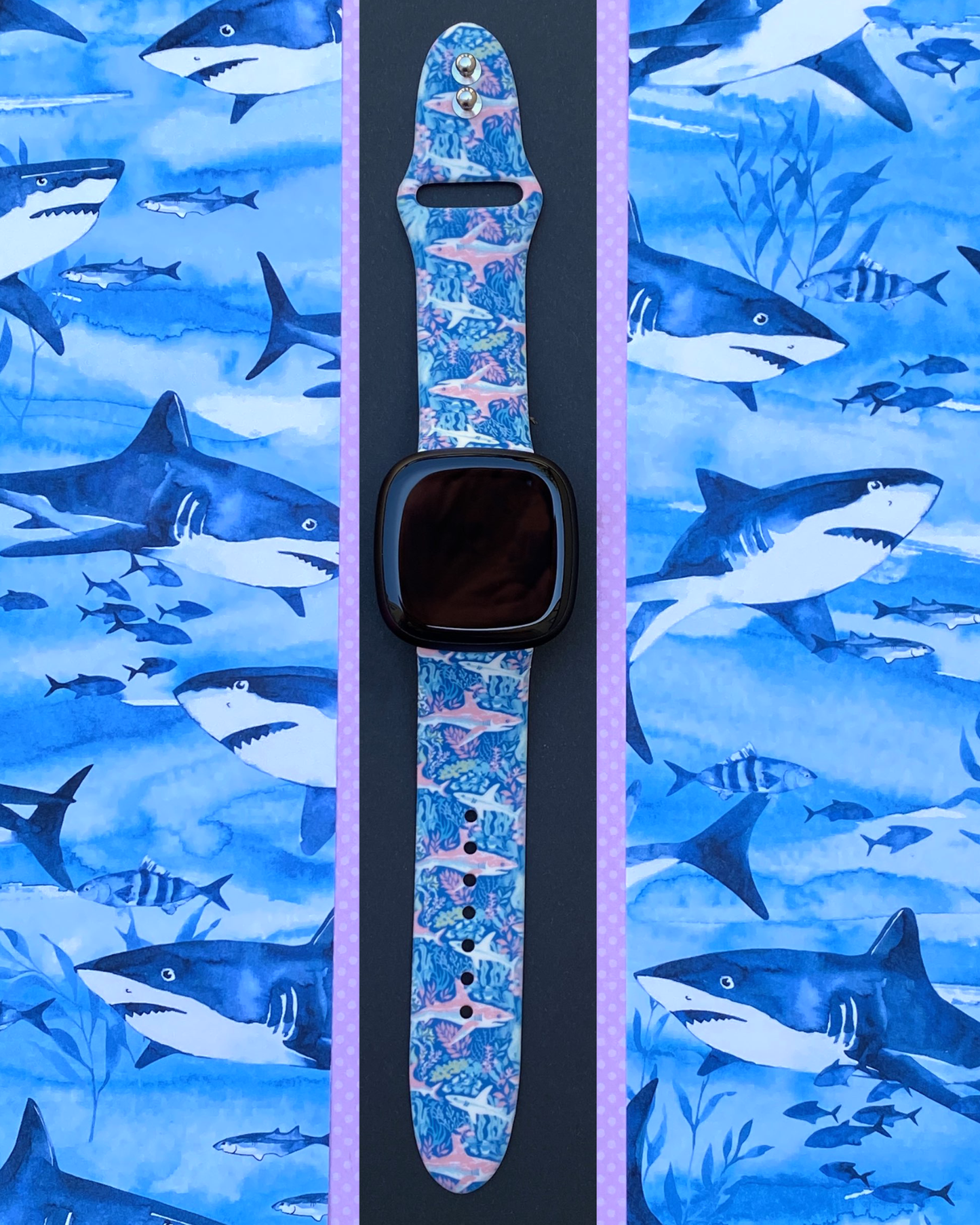 Shark Fitbit Versa 3/Versa 4/Sense/Sense 2 Watch Band