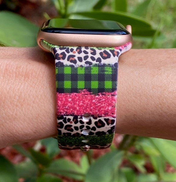 Christmas Leopard Apple Watch Band