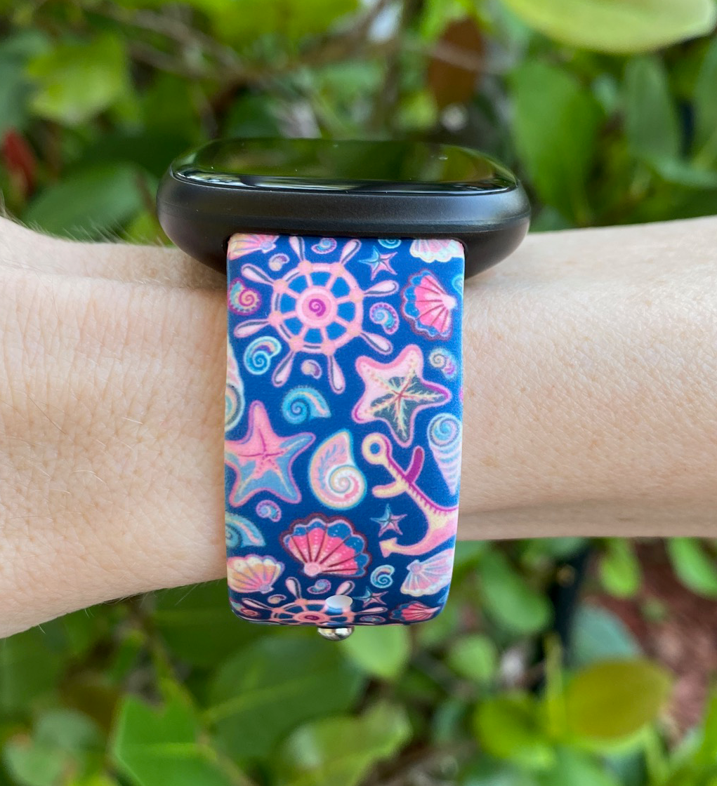 Anchor and Seashell Fitbit Versa 3/Versa 4/Sense/Sense 2 Watch Band