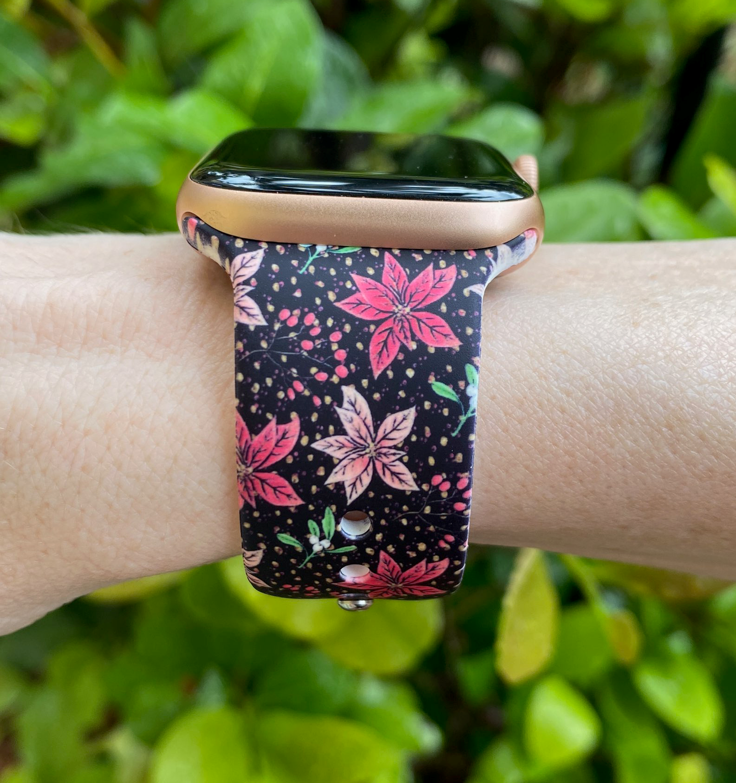 Poinsettia Apple Watch Band