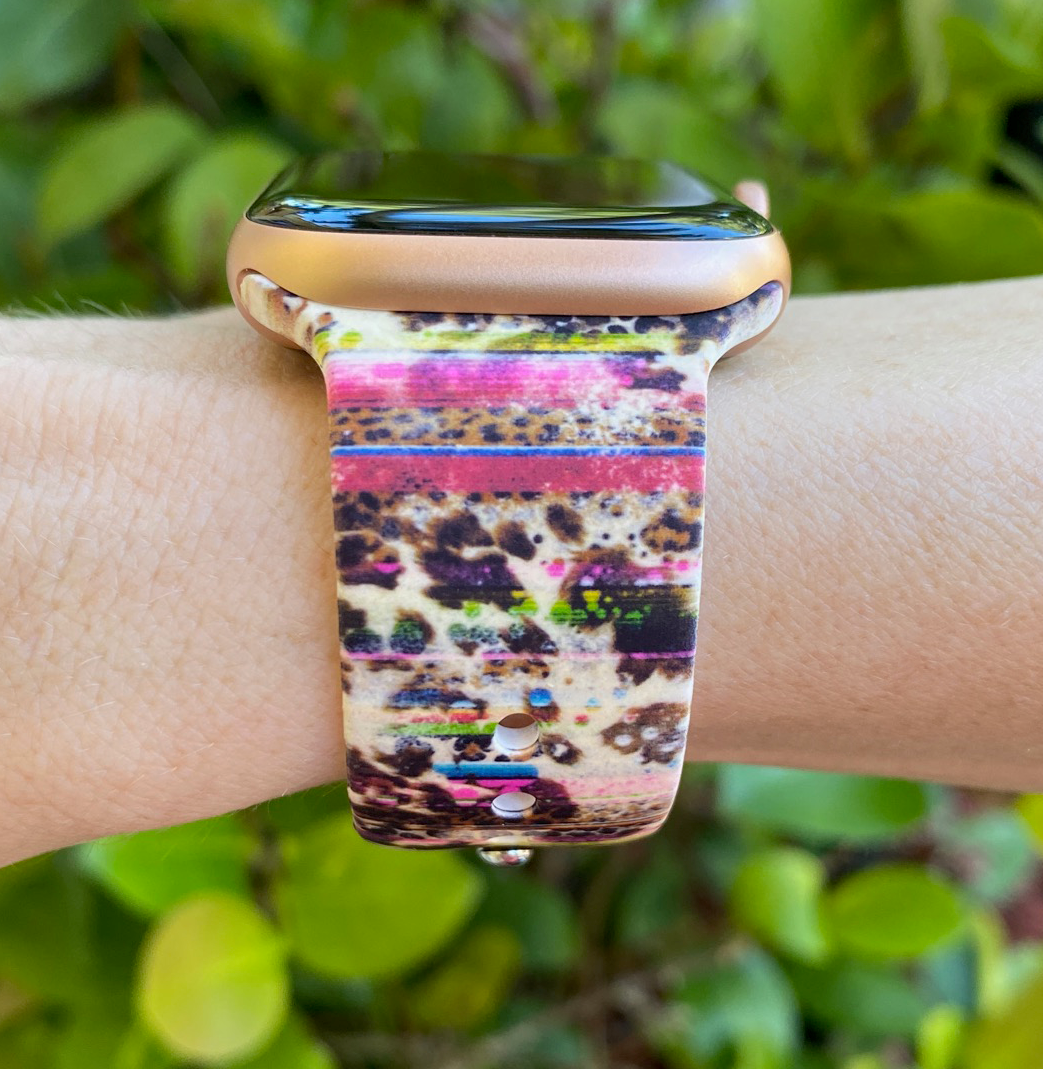 Western Cowhide Print Apple Watch Band