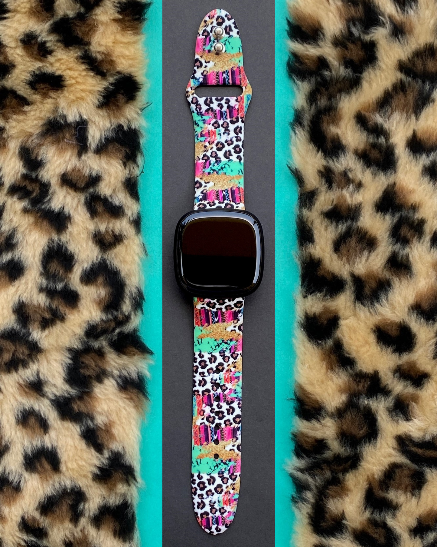 Leopard Serape Fitbit Versa 1/2 Watch Band