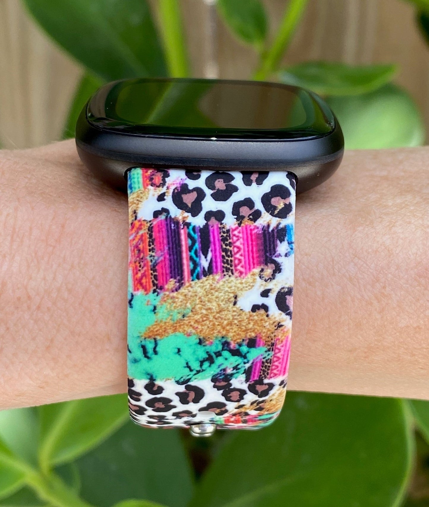 Leopard Serape Fitbit Versa 1/2 Watch Band