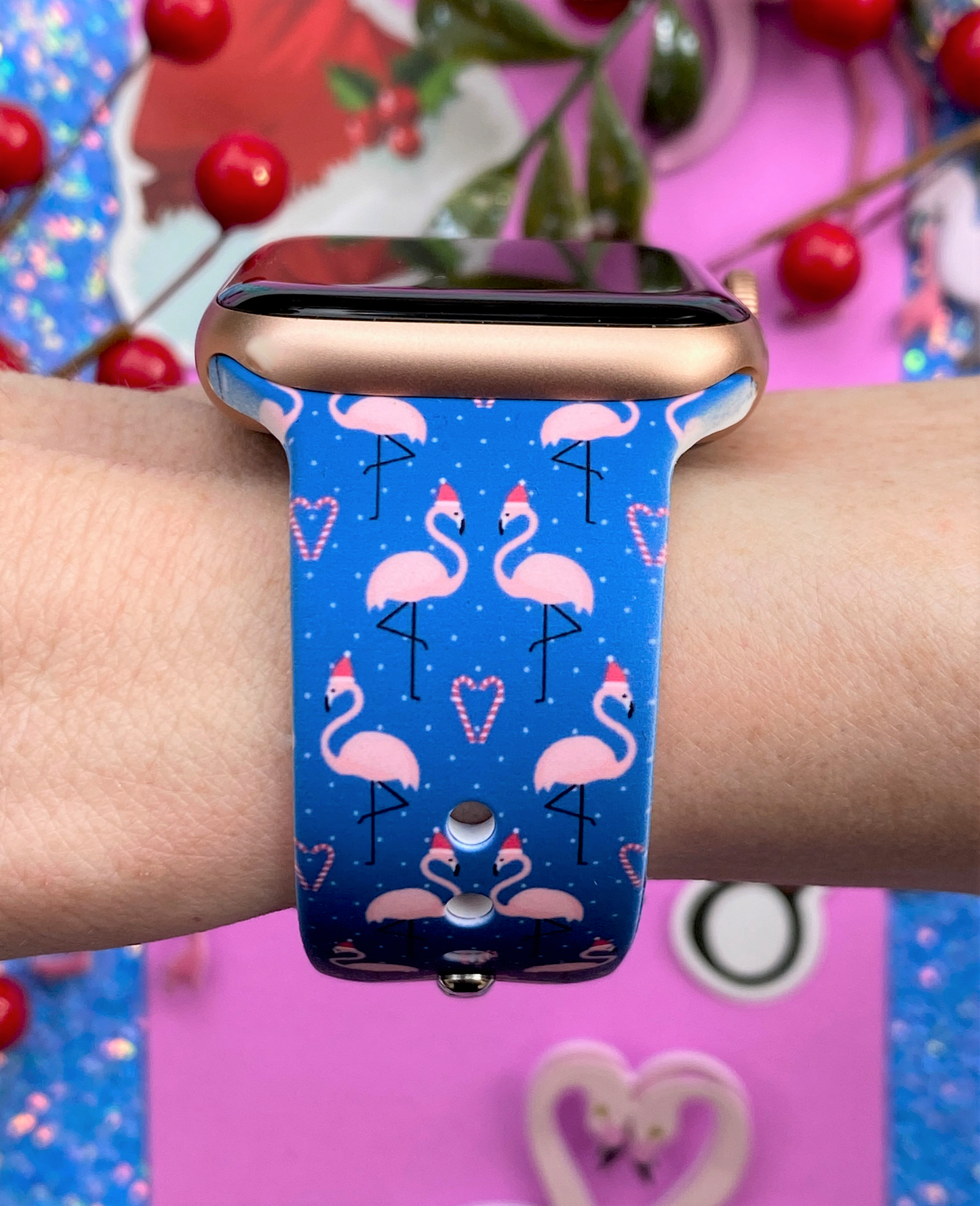 Flamingo Christmas Apple Watch Band