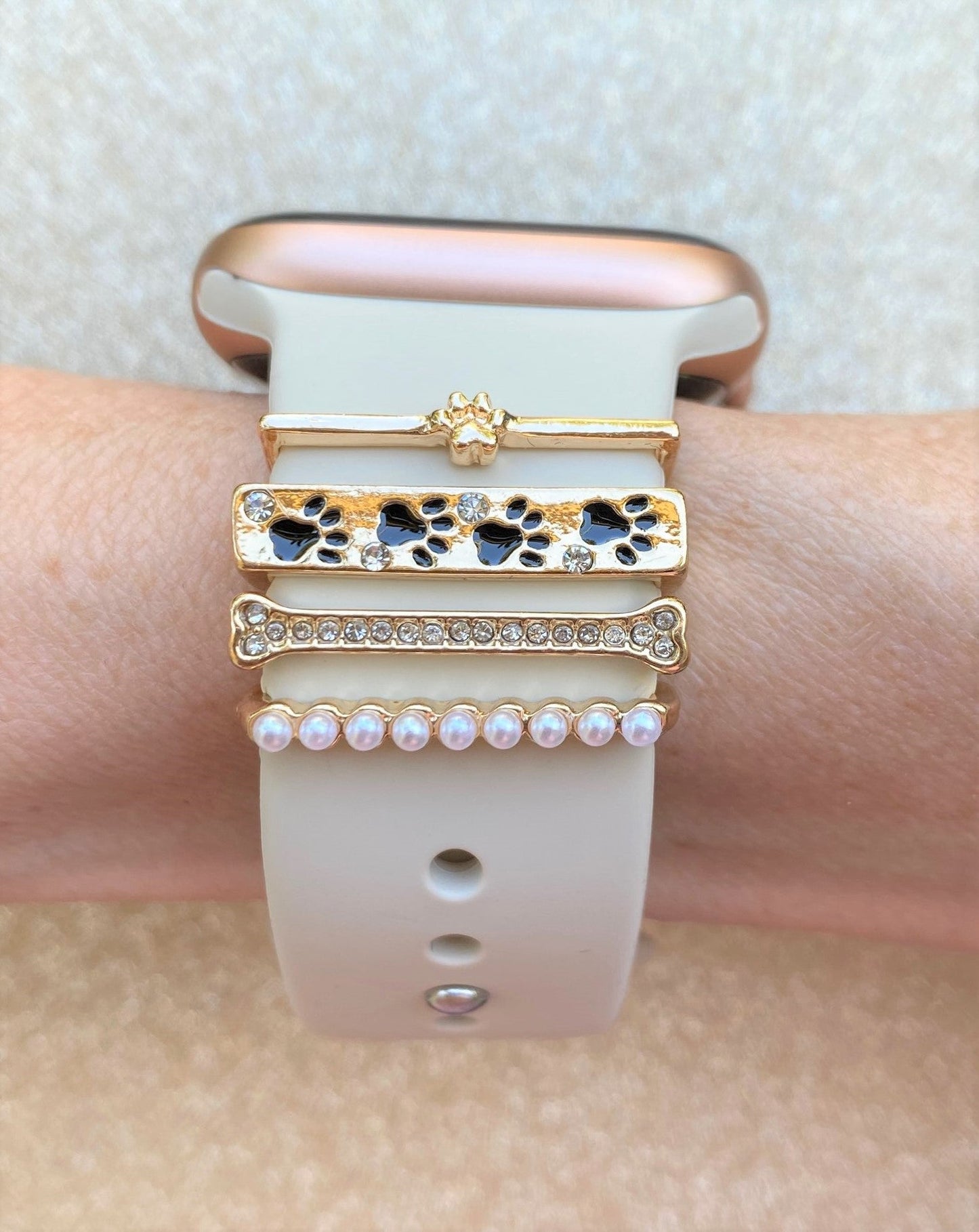 Gold Dog Lover Stackable Watch Charm