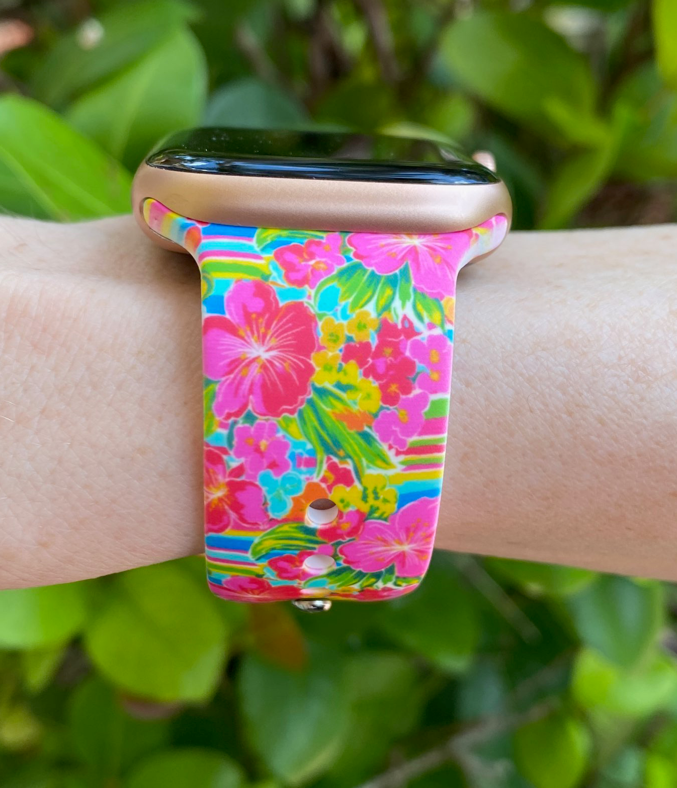 Colorful Hibiscus Apple Watch Band