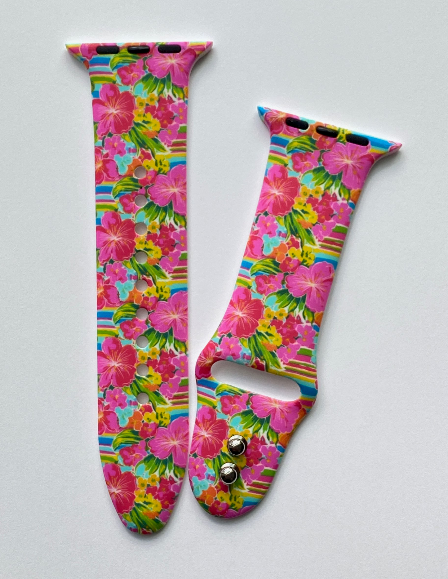 Colorful Hibiscus Apple Watch Band