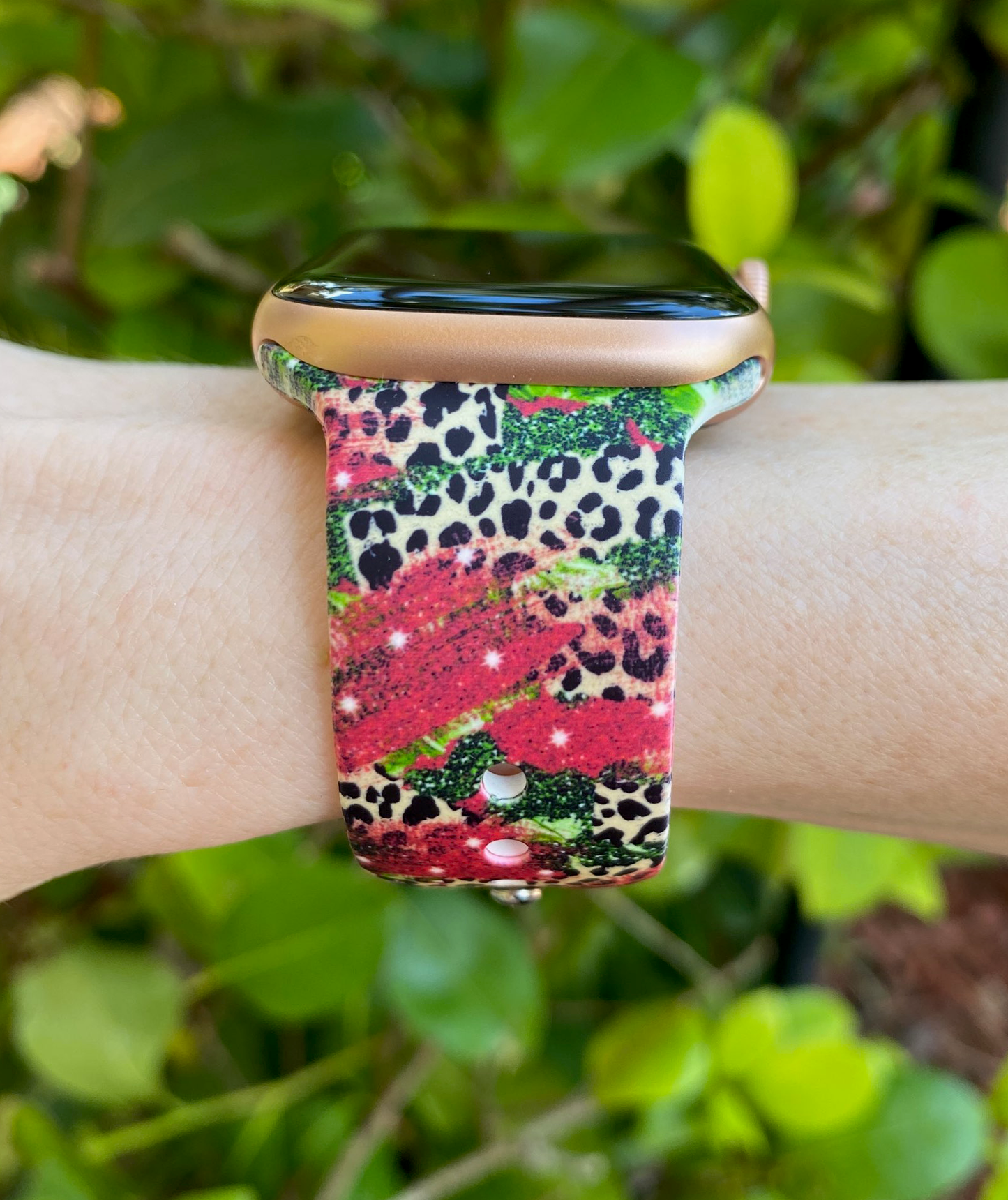 Christmas Leopard Apple Watch Band