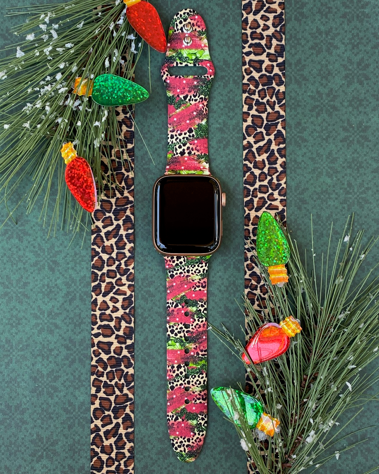 Christmas Leopard Apple Watch Band