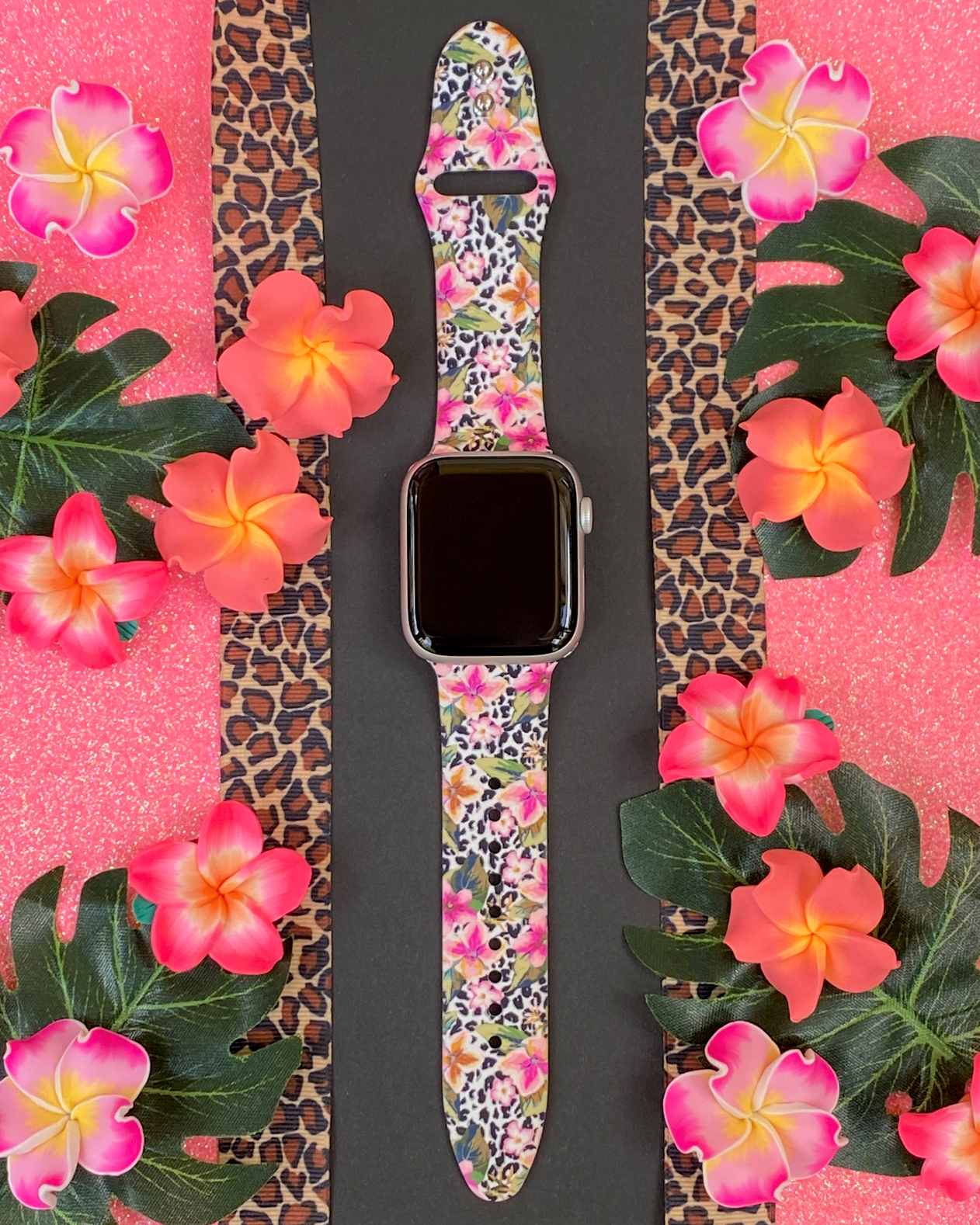 Tropical Leopard Apple Watch Band