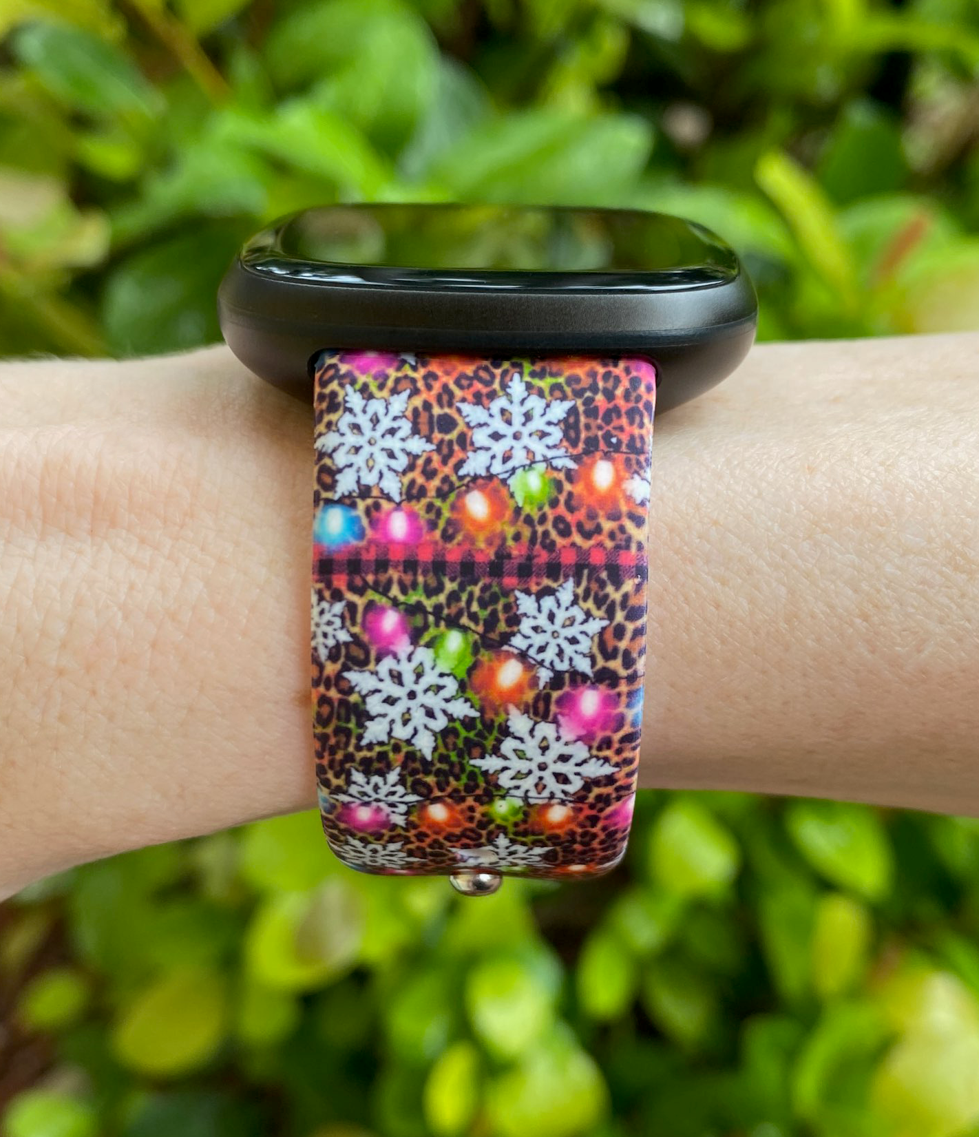 Christmas Lights Leopard Fitbit Versa 1/2 Watch Band