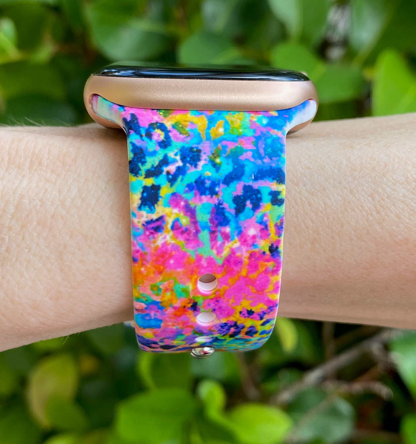 Neon Leopard Splatter Apple Watch Band