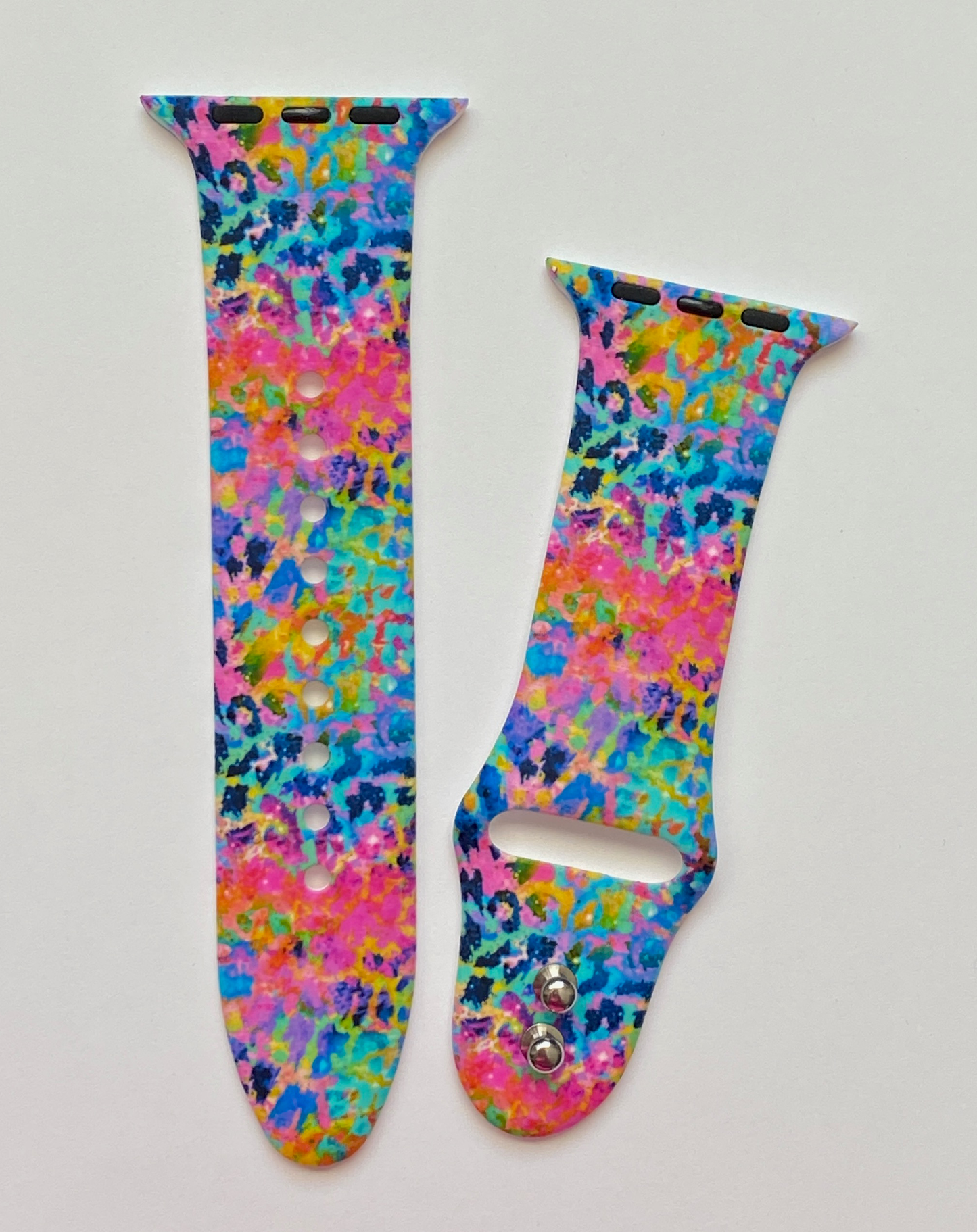 Neon Leopard Splatter Apple Watch Band