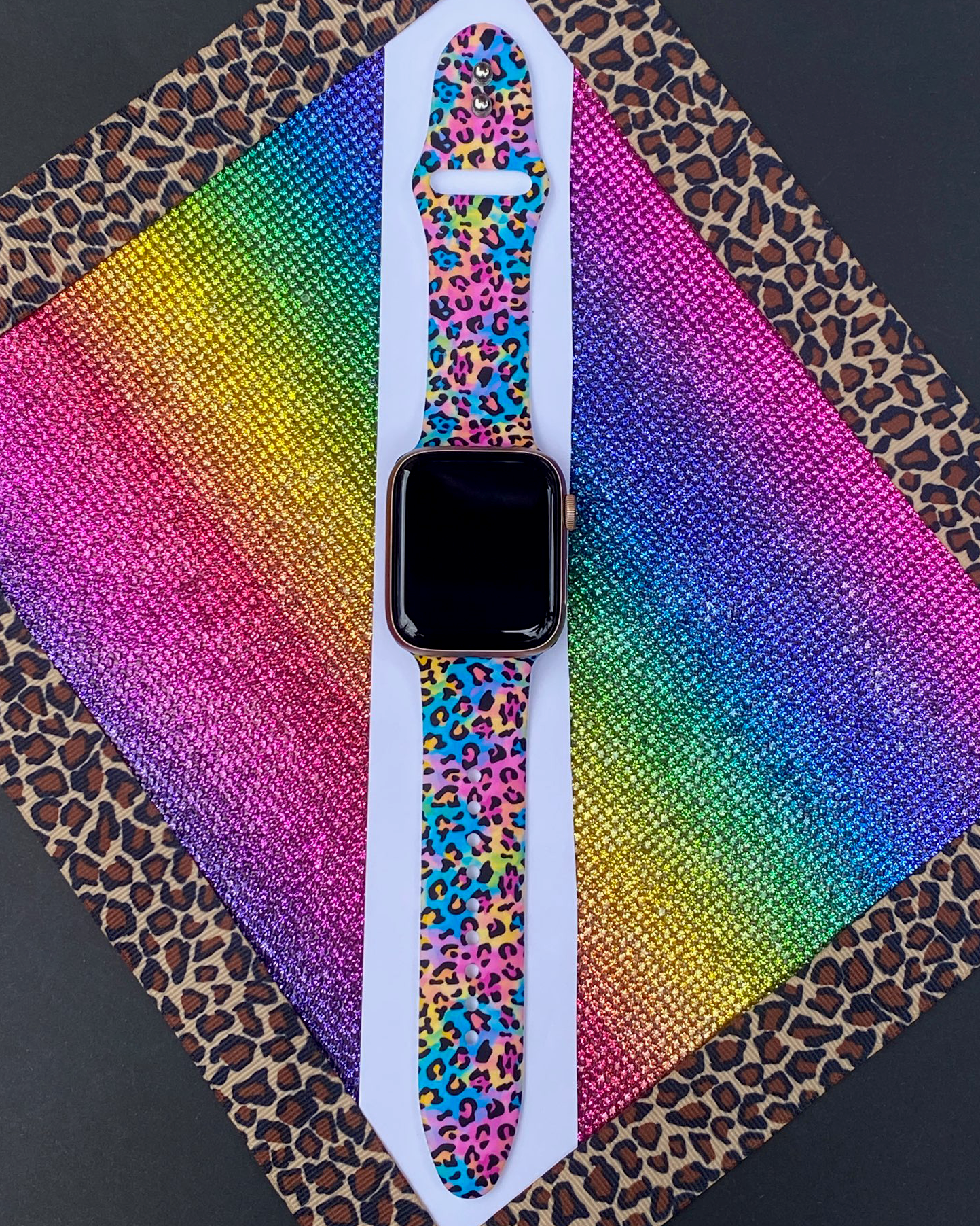 Neon Leopard Apple Watch Band