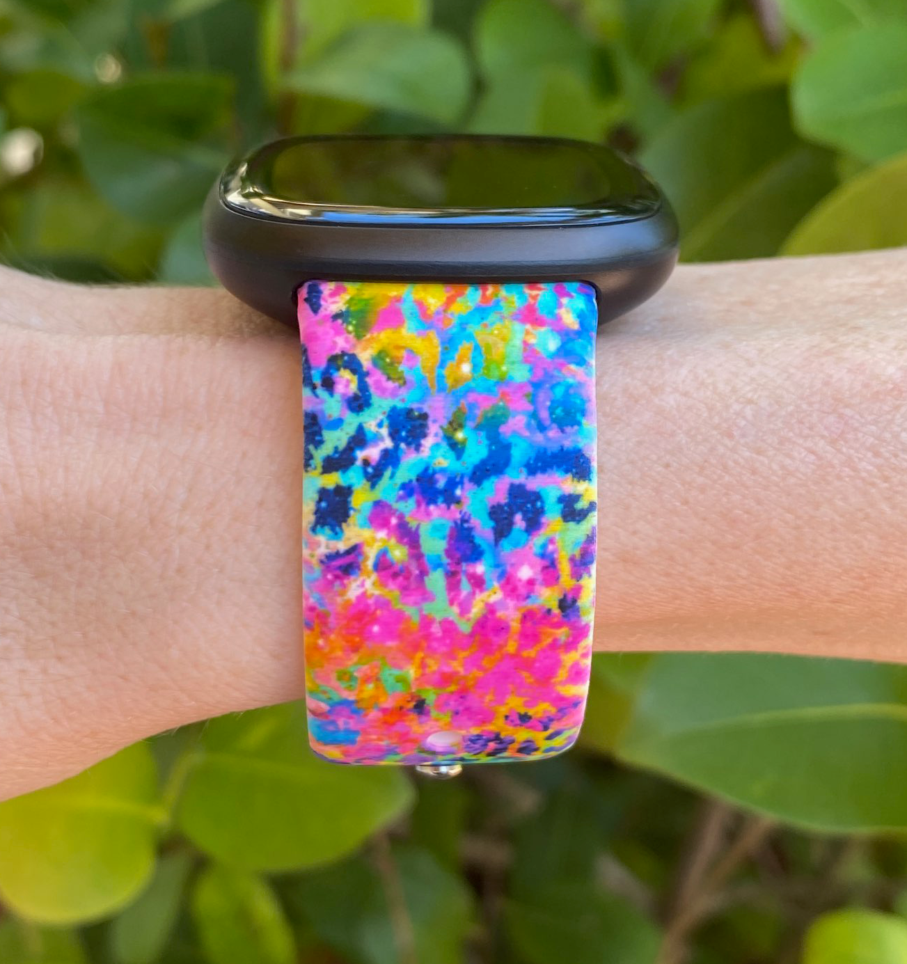 Neon Leopard Splatter Fitbit Versa 3/Versa 4/Sense/Sense 2 Watch Band