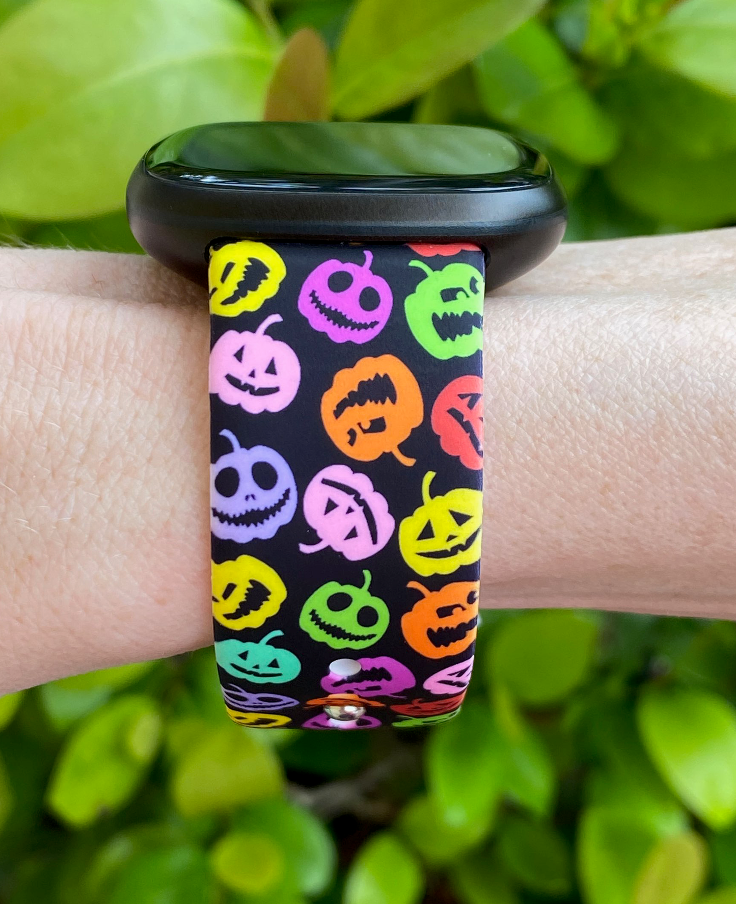 Neon Pumpkins Fitbit Versa 3/Versa 4/Sense/Sense 2 Watch Band