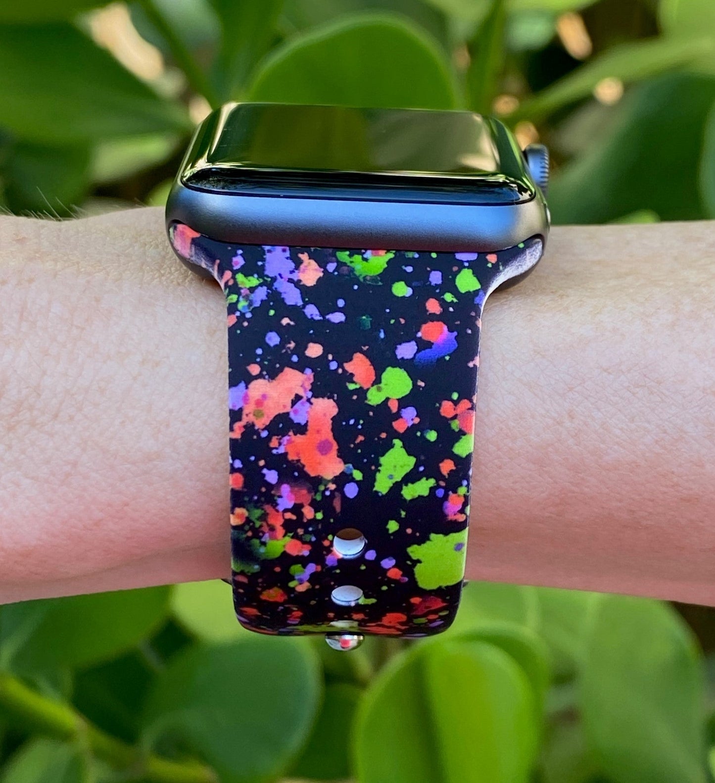 Halloween Neon Splatter Apple Watch Band