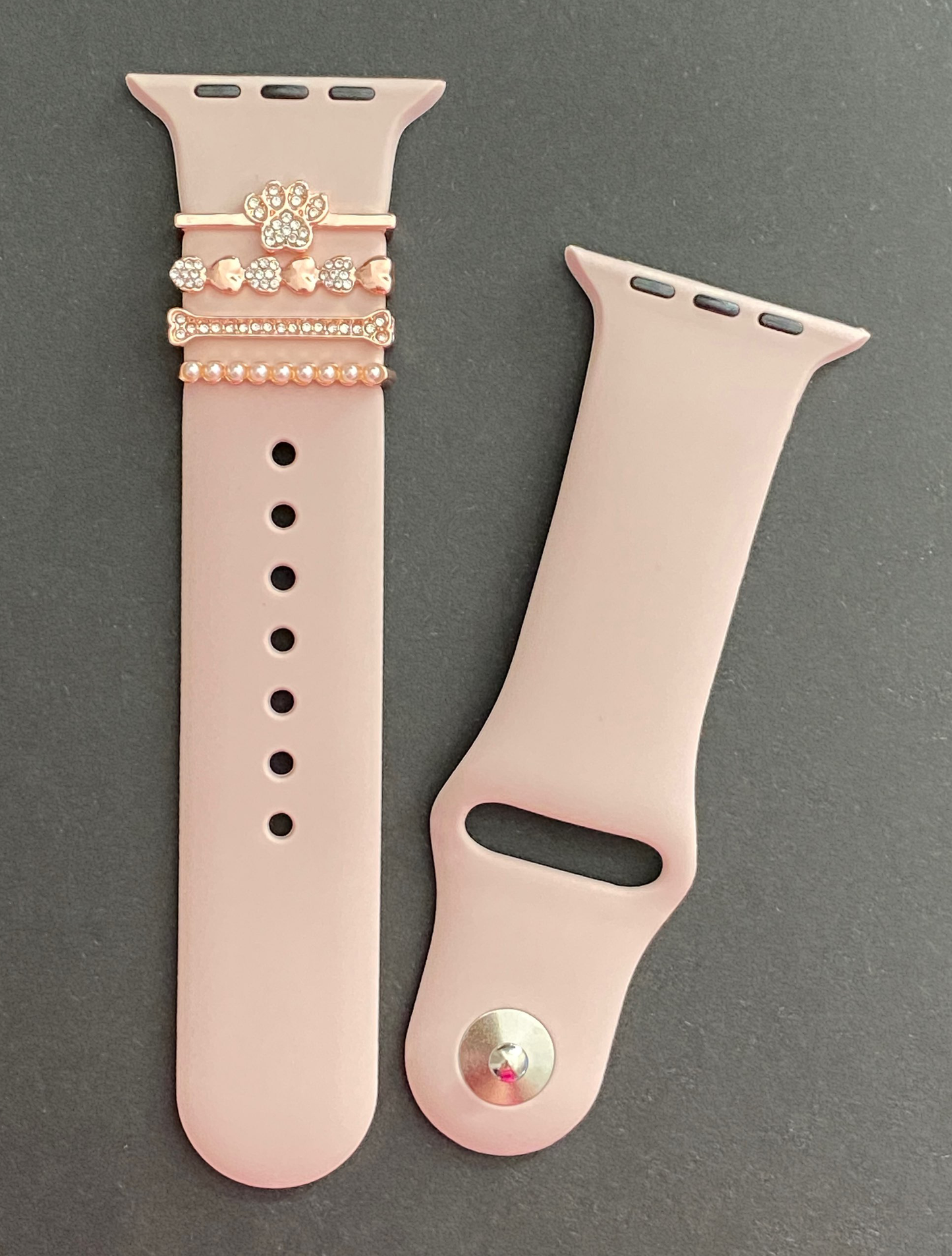 Rose Gold Bling Dog Lover Stackable Watch Charm