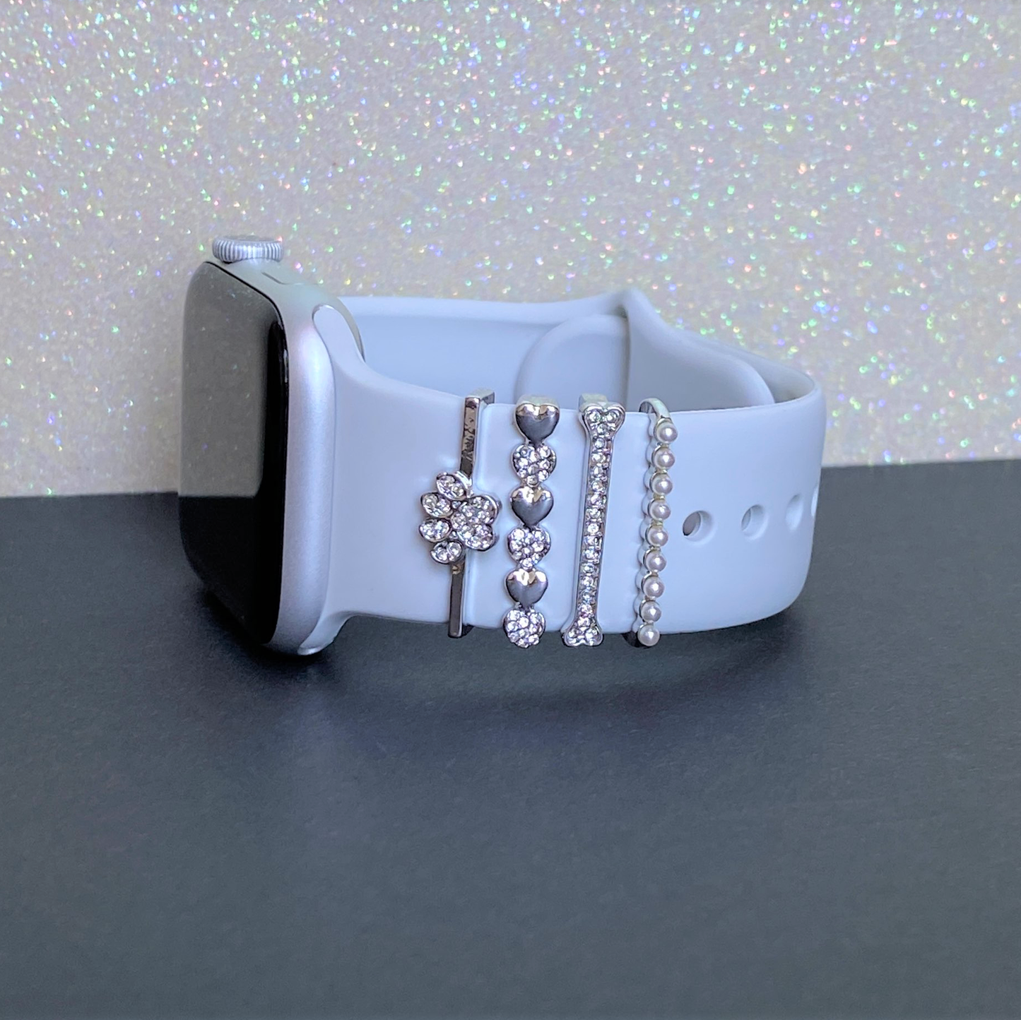 Silver Bling Dog Lover Stackable Watch Charm