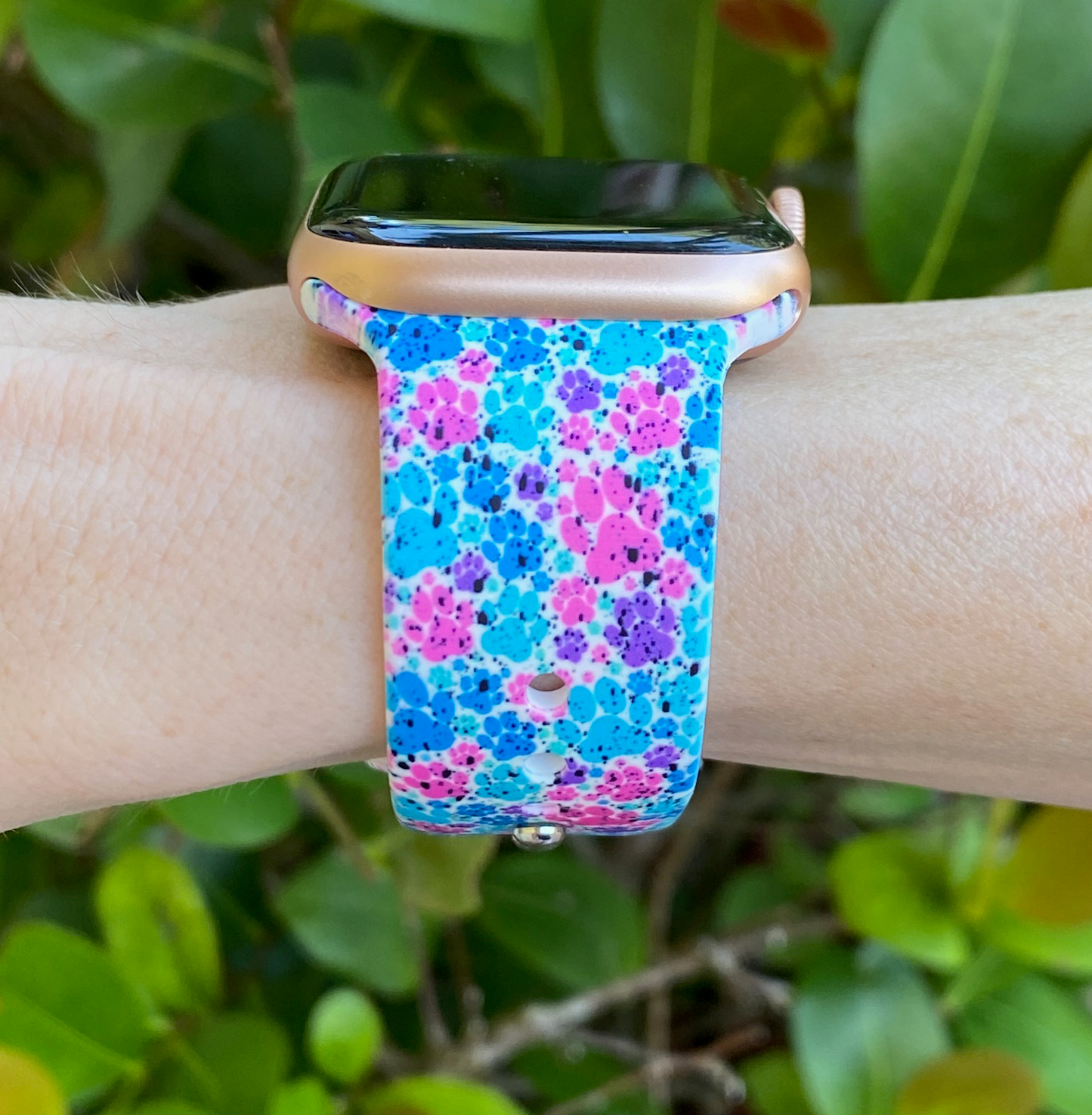 Splatter Paw Prints Apple Watch Band