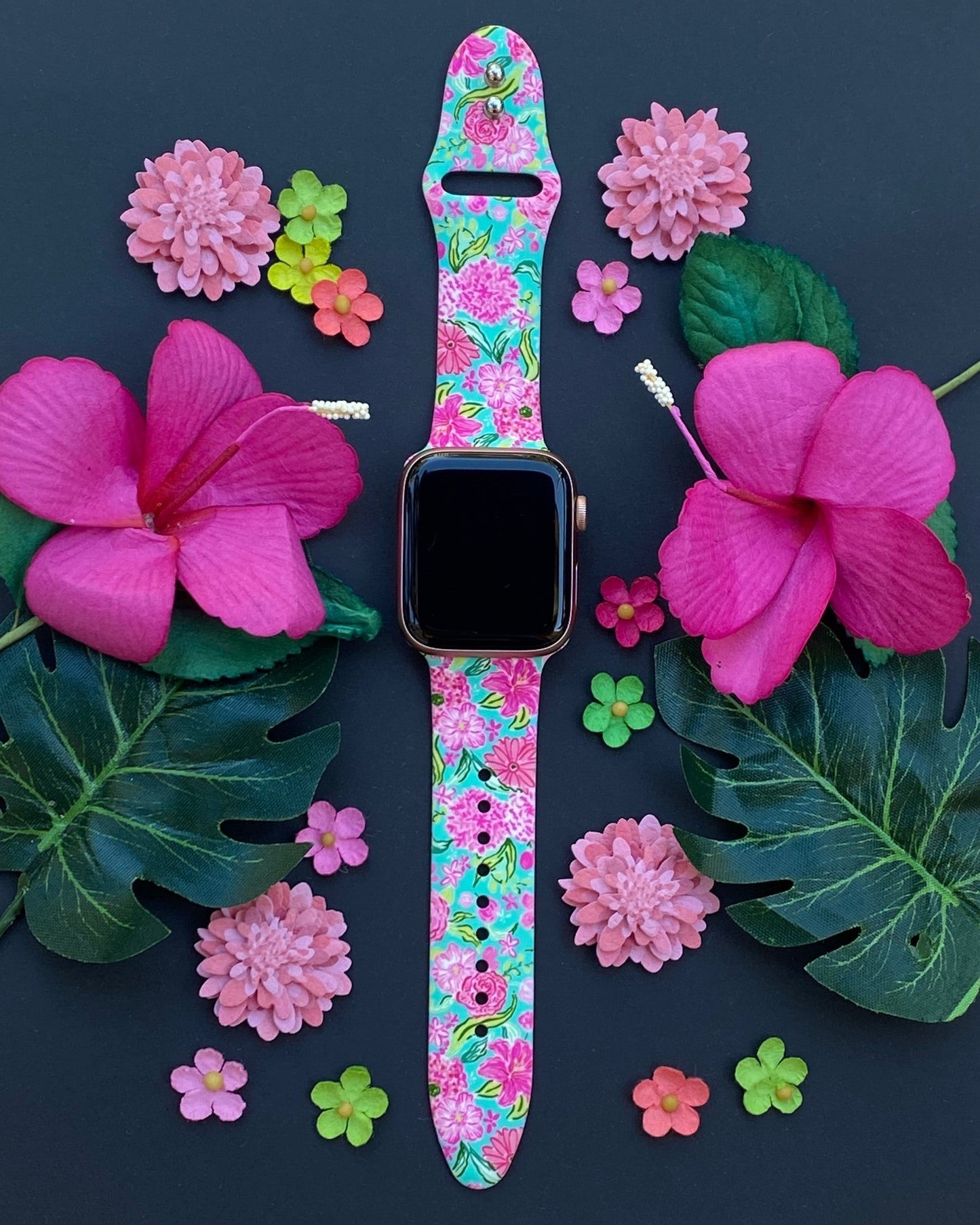 Pink Blooms Apple Watch Band
