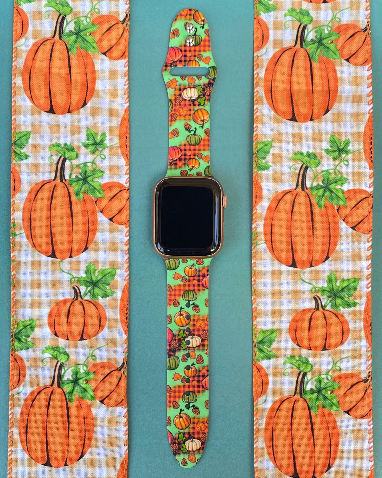 Plaid Pumpkins Apple Watch Band