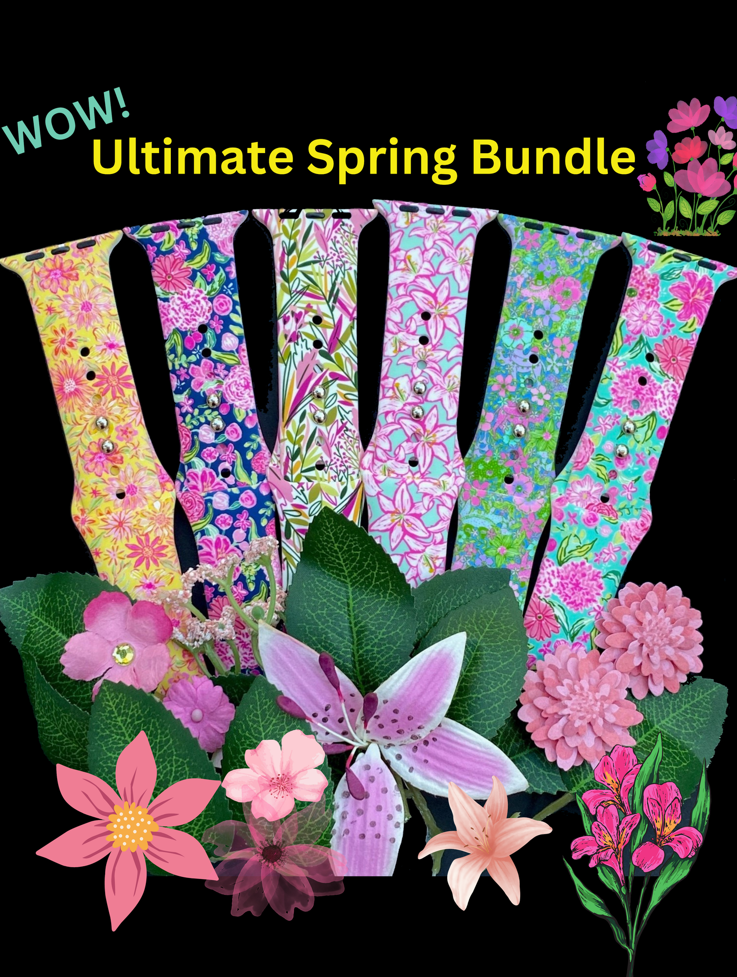 Spring Floral Bundle Apple Watch Bands