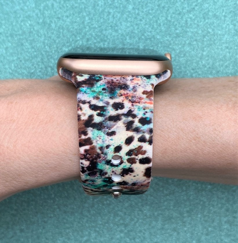 Western Cow Print Apple Watch Band