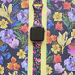 Summer Flowers Black Apple Watch Band