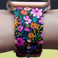 Summer Flowers Black Apple Watch Band