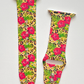 Tropical Hibiscus Leopard Apple Watch Band