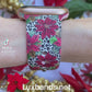 Snow Leopard Poinsettia Apple Watch Band