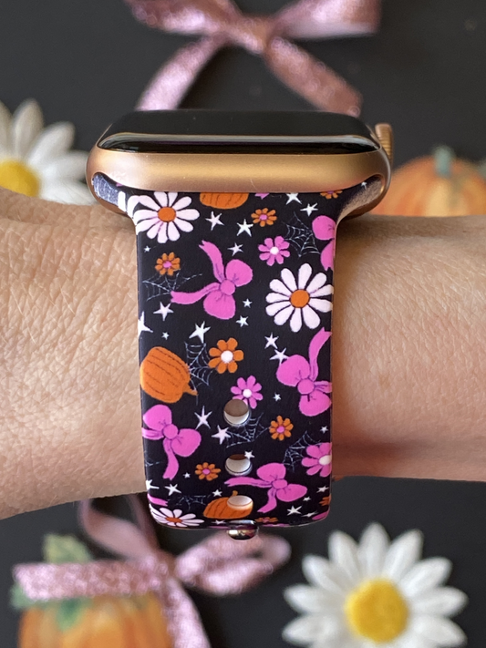 Spooky Pumpkin Bows Apple Watch Band