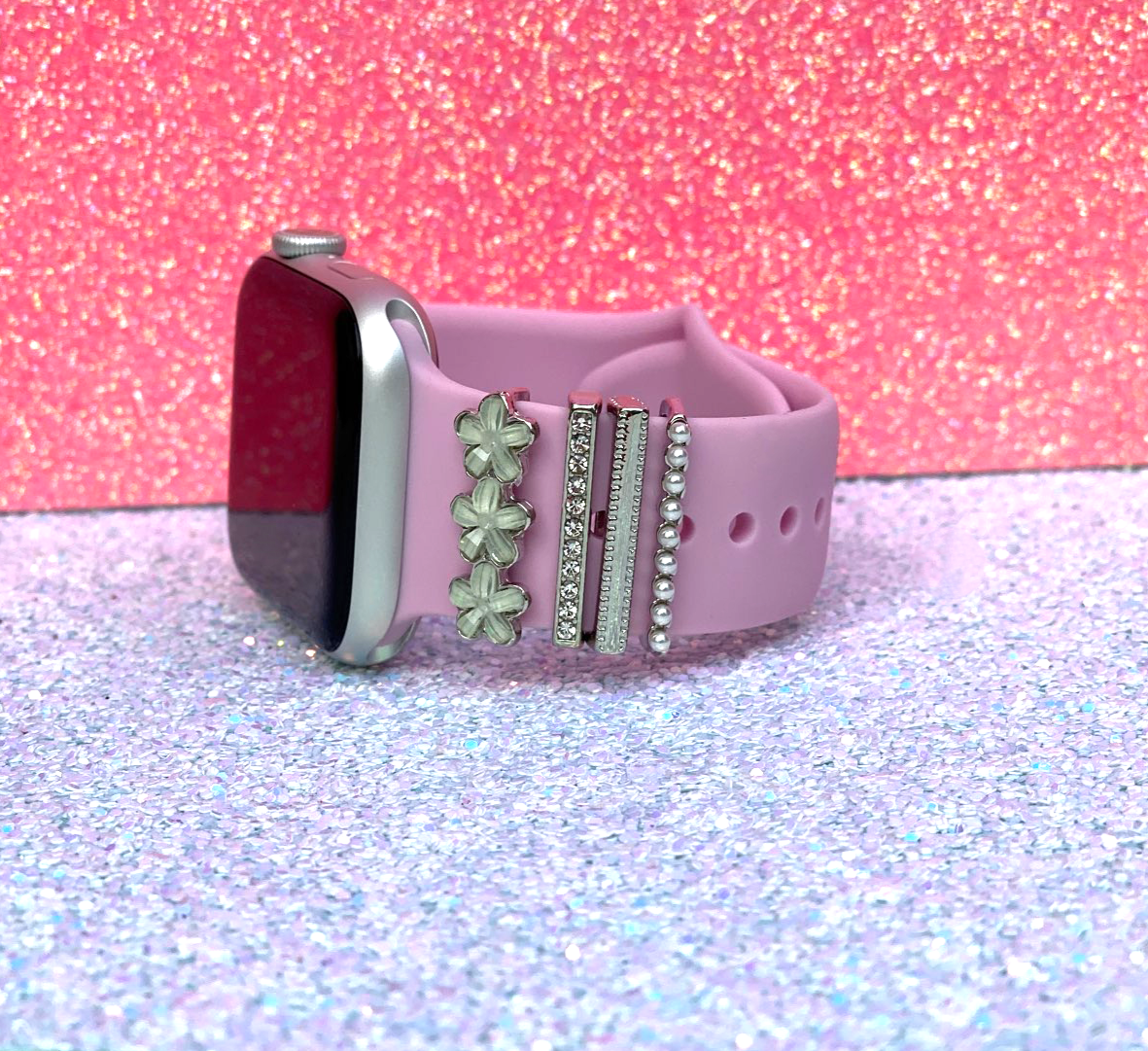 Silver Flower Stackable Watch Charm – LuxBands Printed